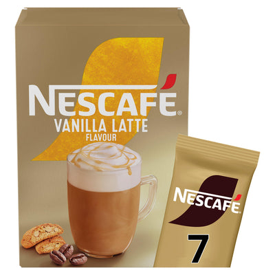 Sainsburys Nescafe Vanilla Latte Instant Coffee Sachets 129.5g- Buy online at McGrocer