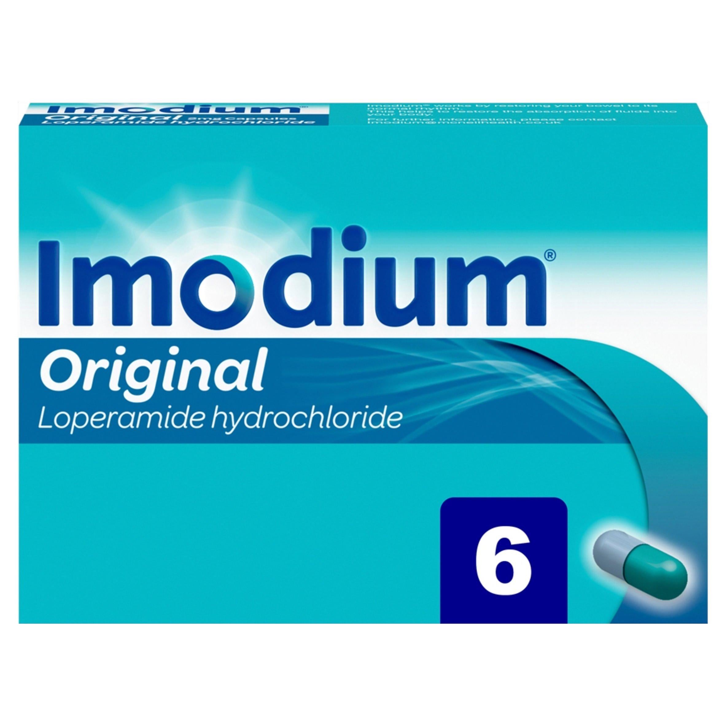 Imodium Original Relief diarrhoea tablets 6-pack - British product