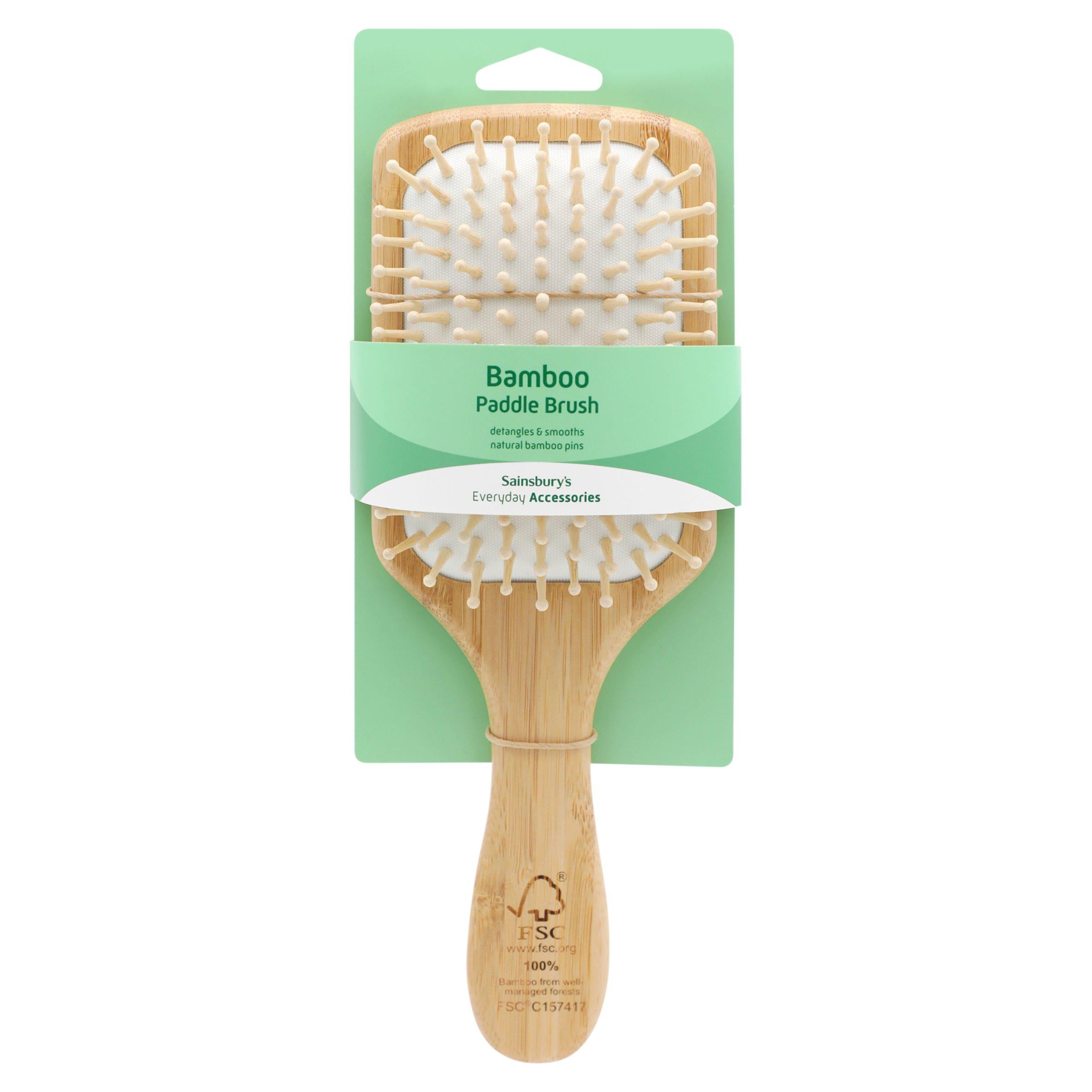 Sainsbury's bamboo paddle brush (British brand)