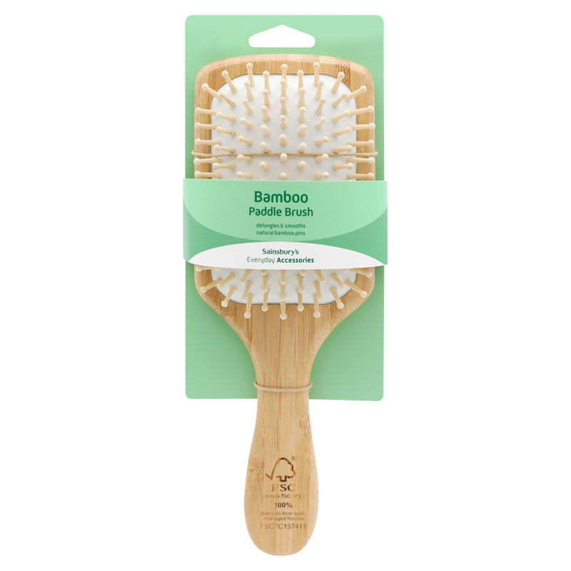 Sainsbury's bamboo paddle brush (British brand)