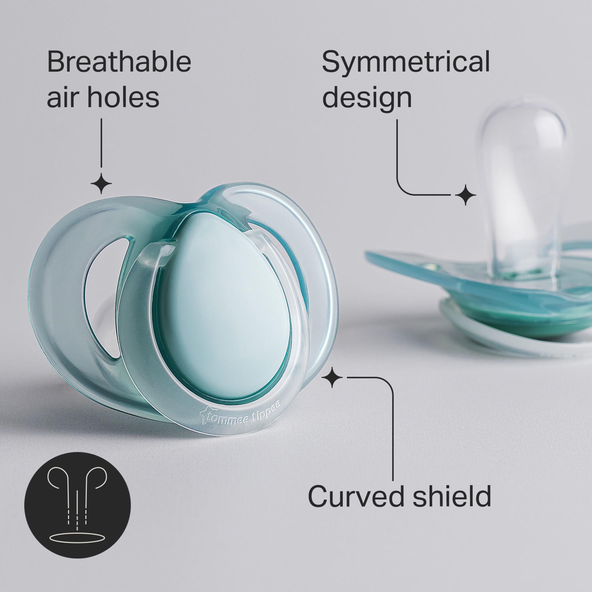 Tommee Tippee night soother 6-18 months pack of 2, UK version