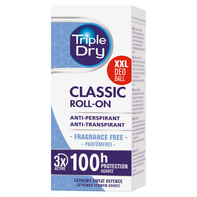 Triple Dry antiperspirant roll-on Advanced Quick Dry 50ml (British brand)