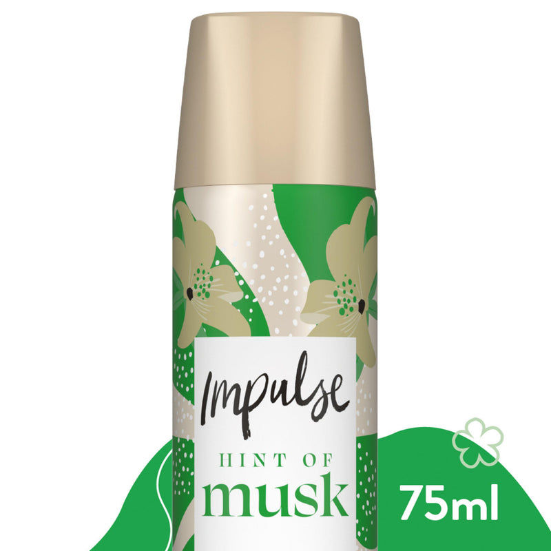 Impulse Body Spray Deodorant, Hint of Musk 75ml