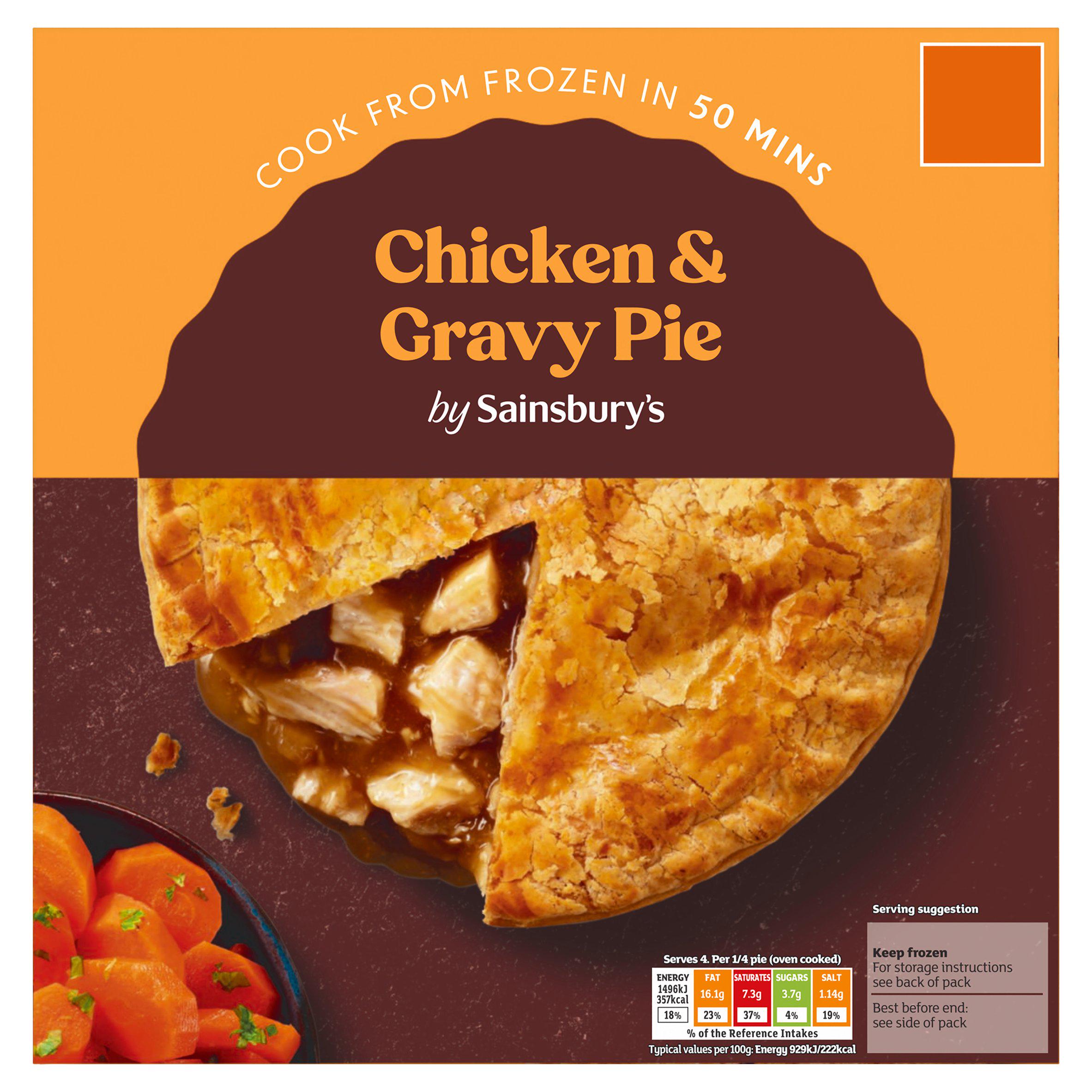 Sainsbury's family pie roast chicken and gravy 700g (British brand)