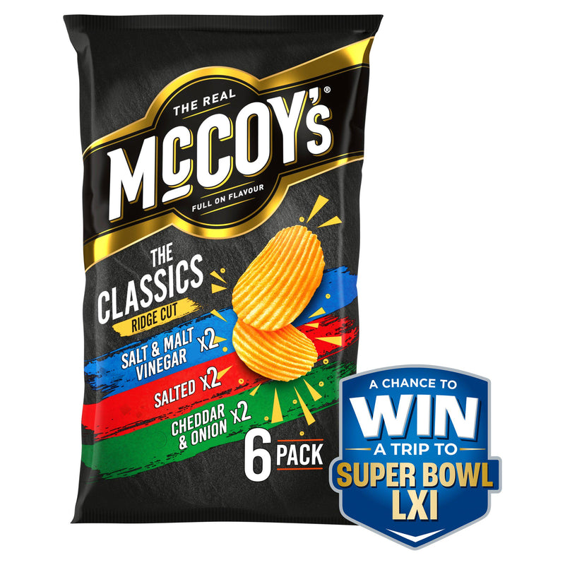 McCoy's Classic Variety Pack crisps 6x25g, UK version