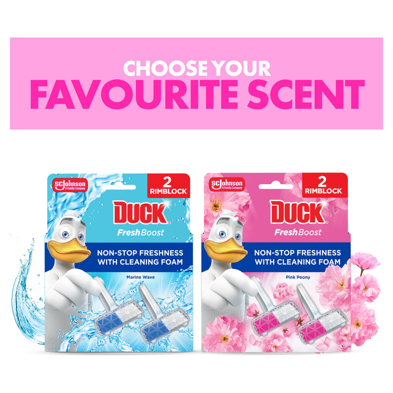 Duck Pink Peony toilet rim block 2x16g, UK version