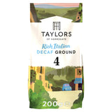Taylors of Harrogate Rich Italian Decaf ground coffee 200g, imported from the UK