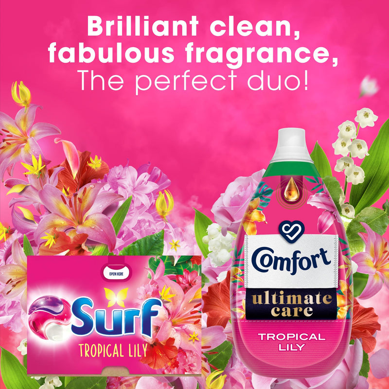 Surf 3 In 1 Laundry Capsules Tropical Lily 26 Wash (British brand)