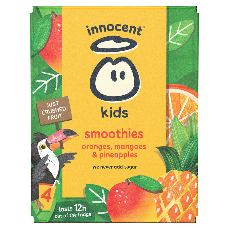 Innocent kids smoothie oranges mangoes pineapple 4x150ml - British product