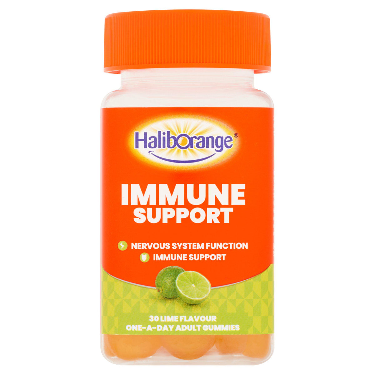 Haliborange Immune Support Gummies Lime Flavour 30 count, UK version