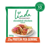 Linda McCartney vegan shredded chicken 260g, UK version
