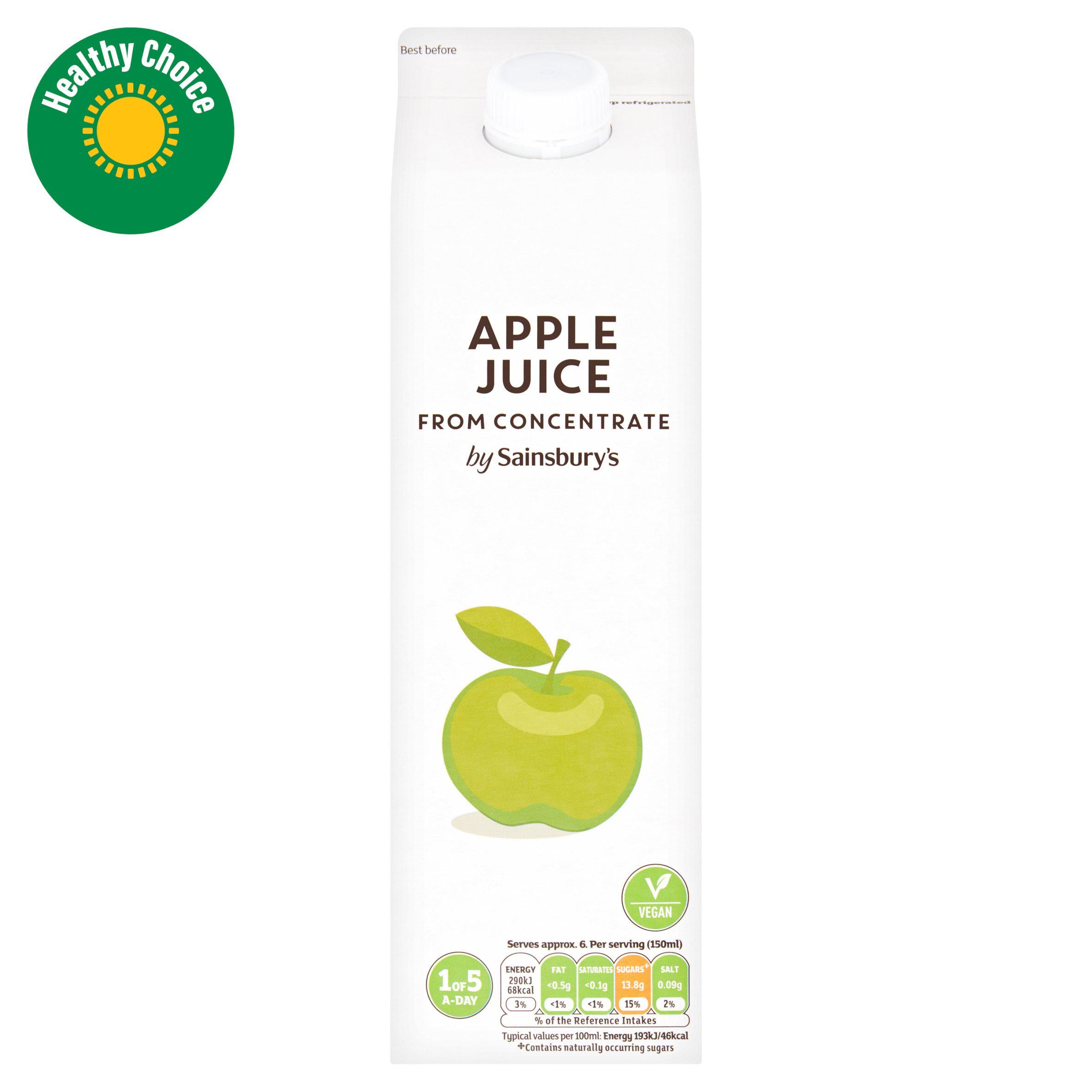 Sainsbury's Pure Apple Juice 1 litre - British product