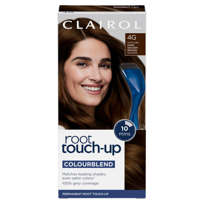 Clairol root touch-up hair dye dark golden brown 4G (British brand)
