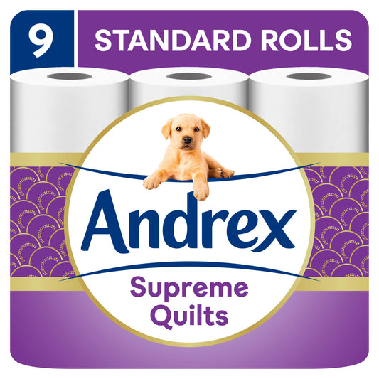 Andrex Supreme Quilts Toilet Roll 9 Rolls GOODS Sainsburys   