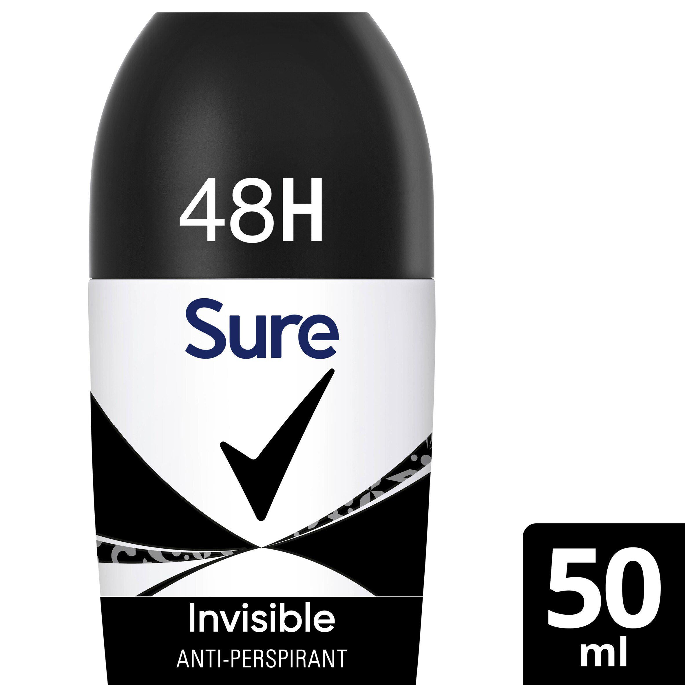 Sure Anti-Perspirant Roll On Invisible Black & White 50ml (British brand)