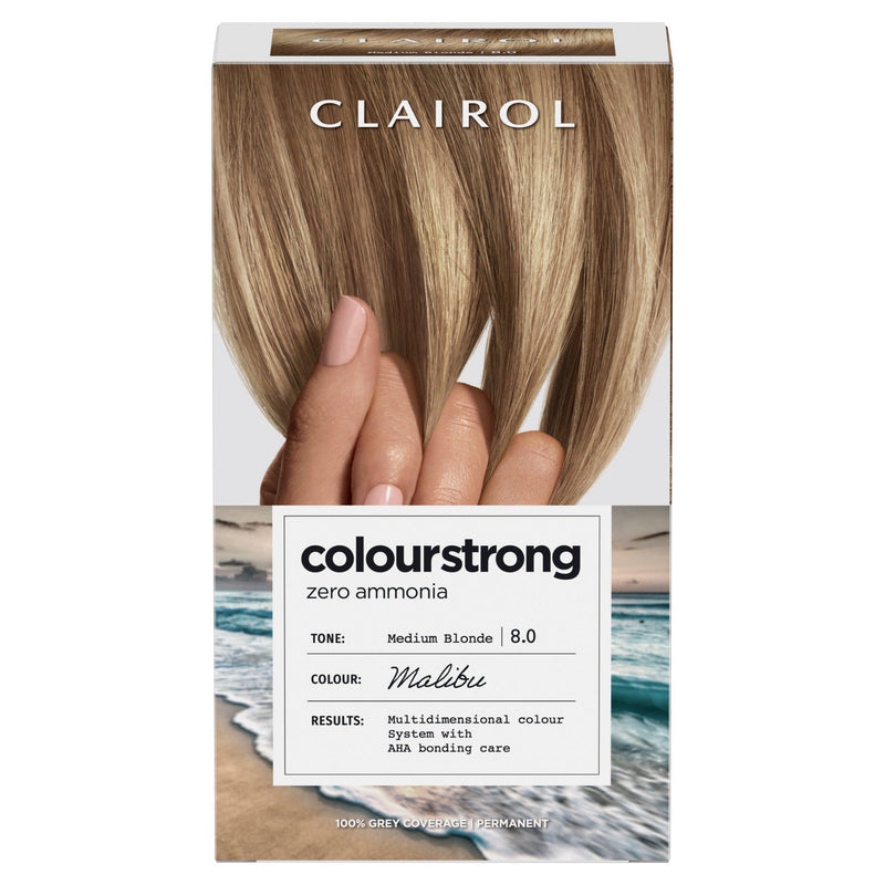 Clairol Colour Strong Medium Blonde 8.0 permanent hair dye - British product