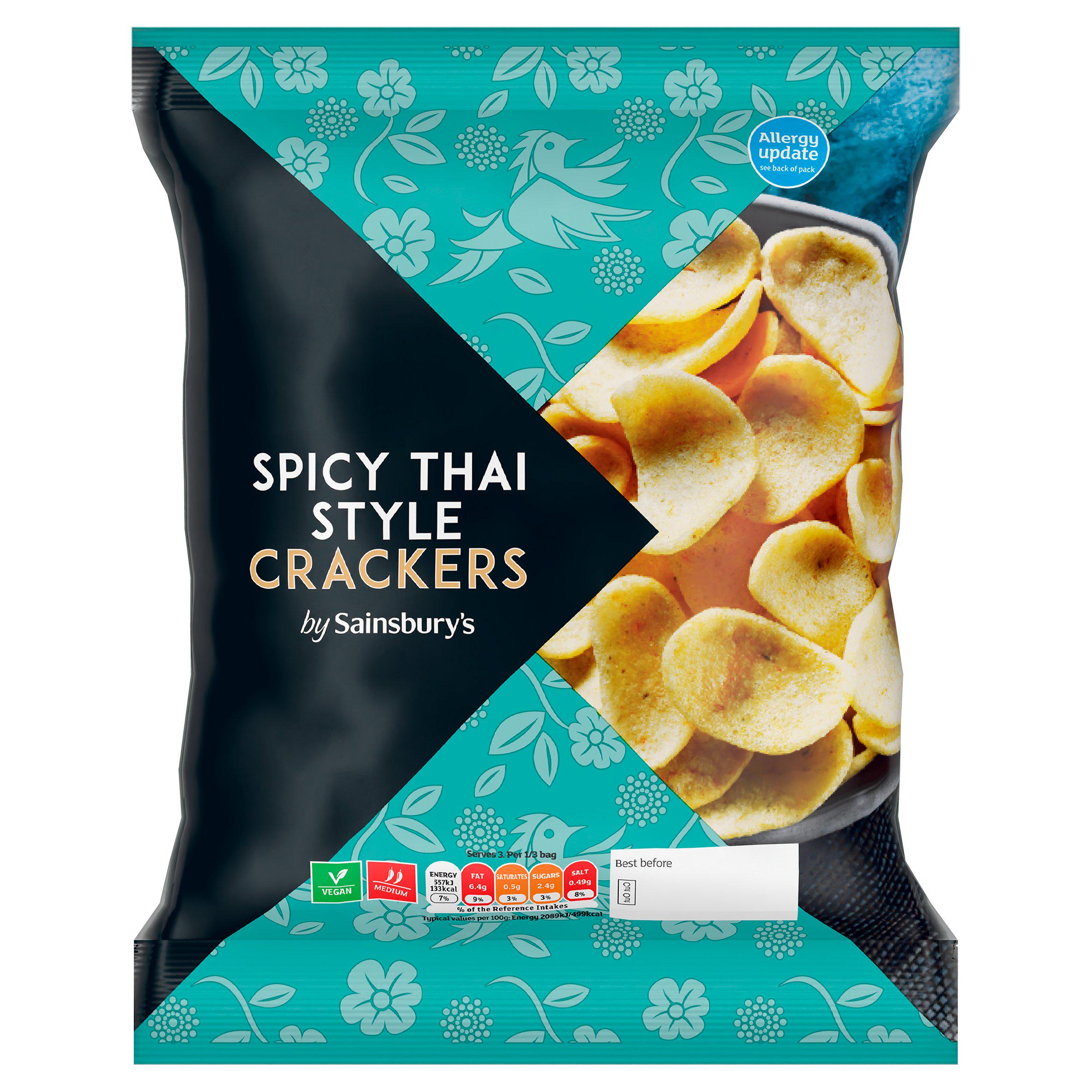 Sainsbury's spicy Thai crackers 80g - British product