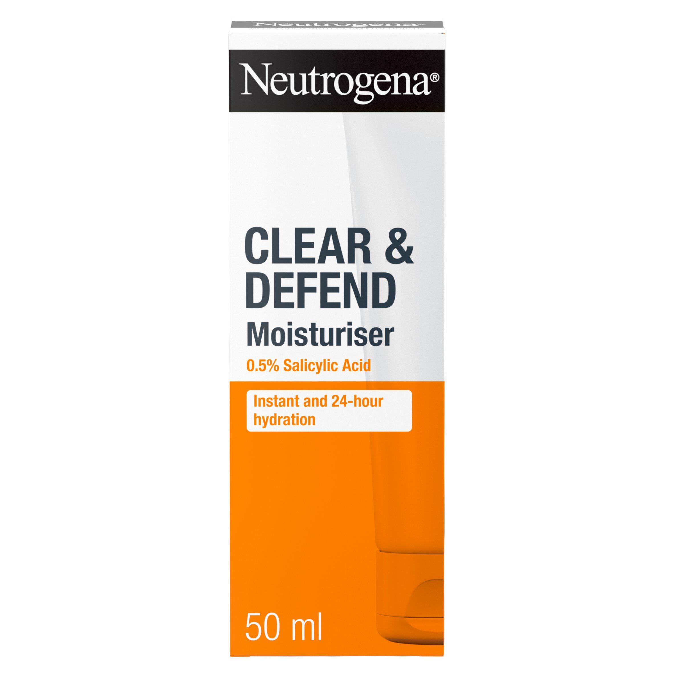 Neutrogena Clear & Defend moisturiser 50ml, imported from the UK