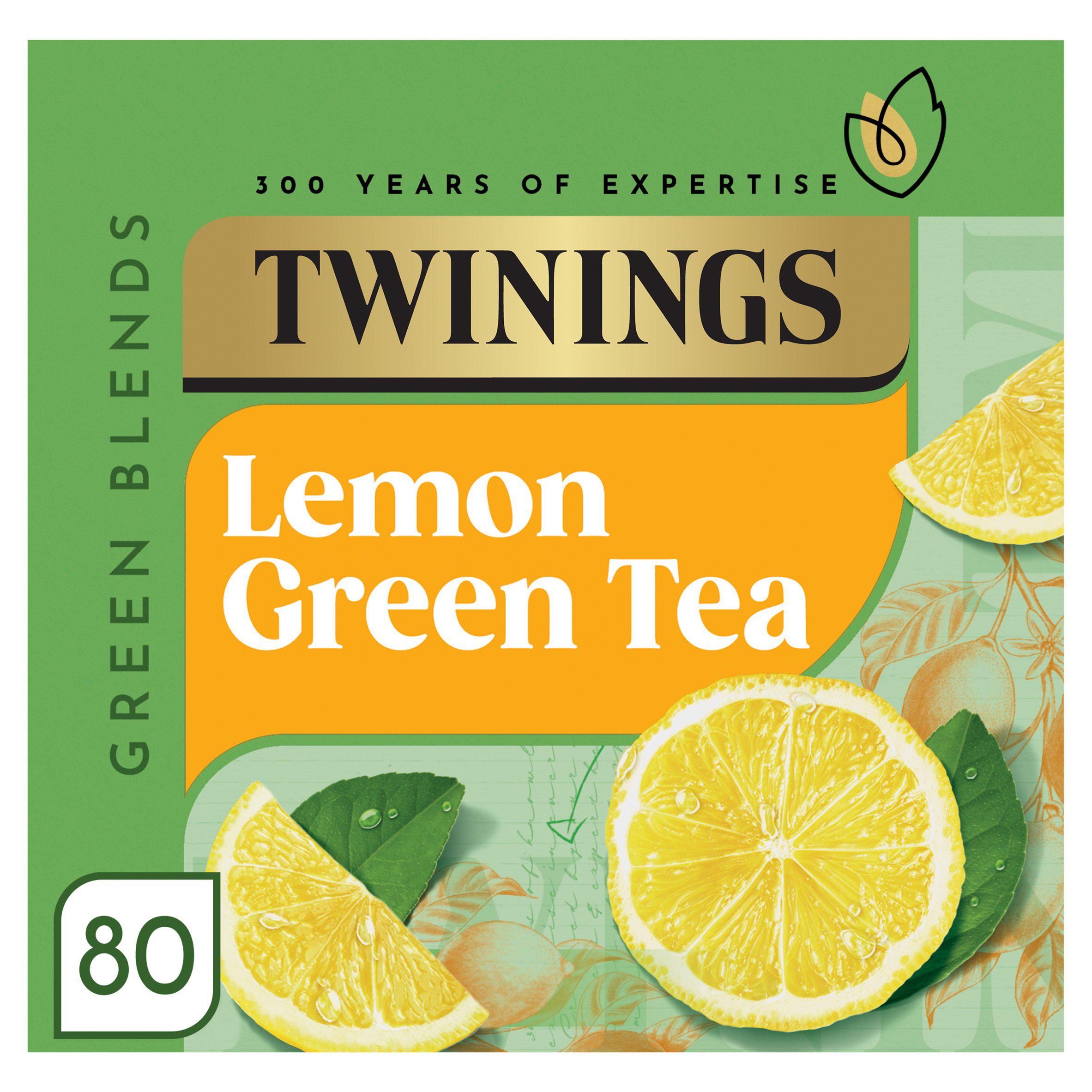 Twinings lemon green tea 80 tea bags - British product