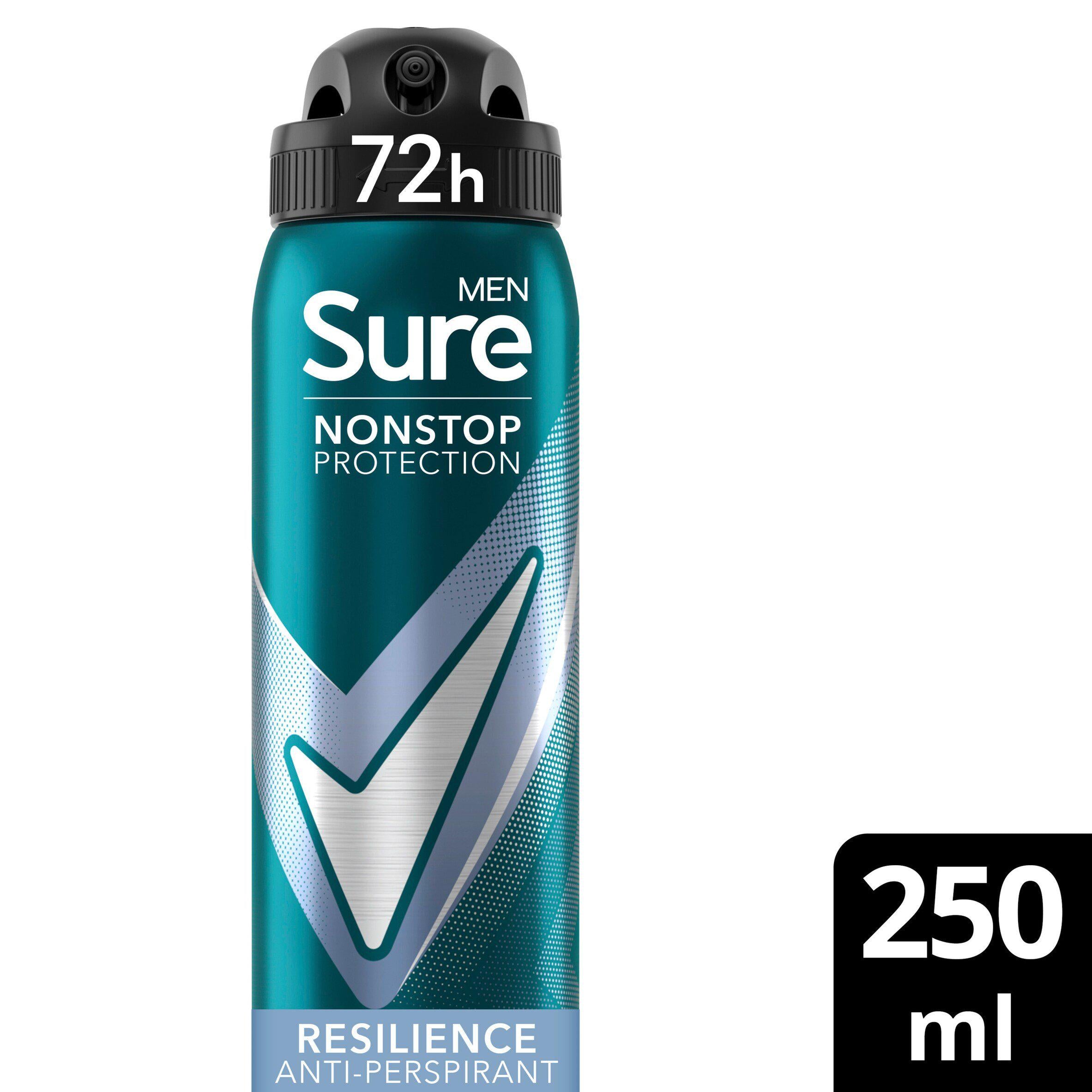 Sure Resilience antiperspirant deodorant 250ml, imported from the UK