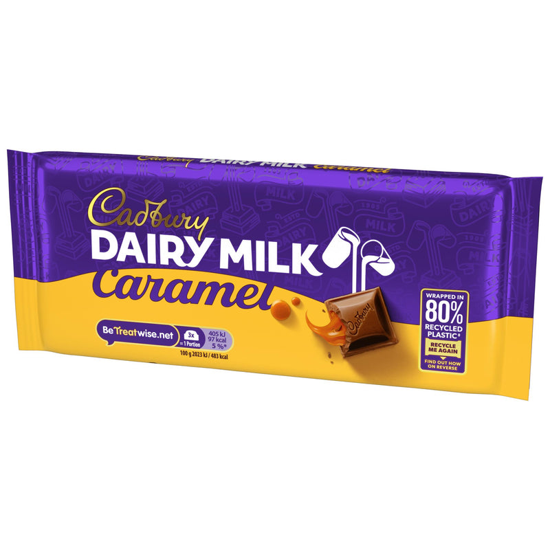 Cadbury Dairy Milk Caramel chocolate bar 120g, UK version