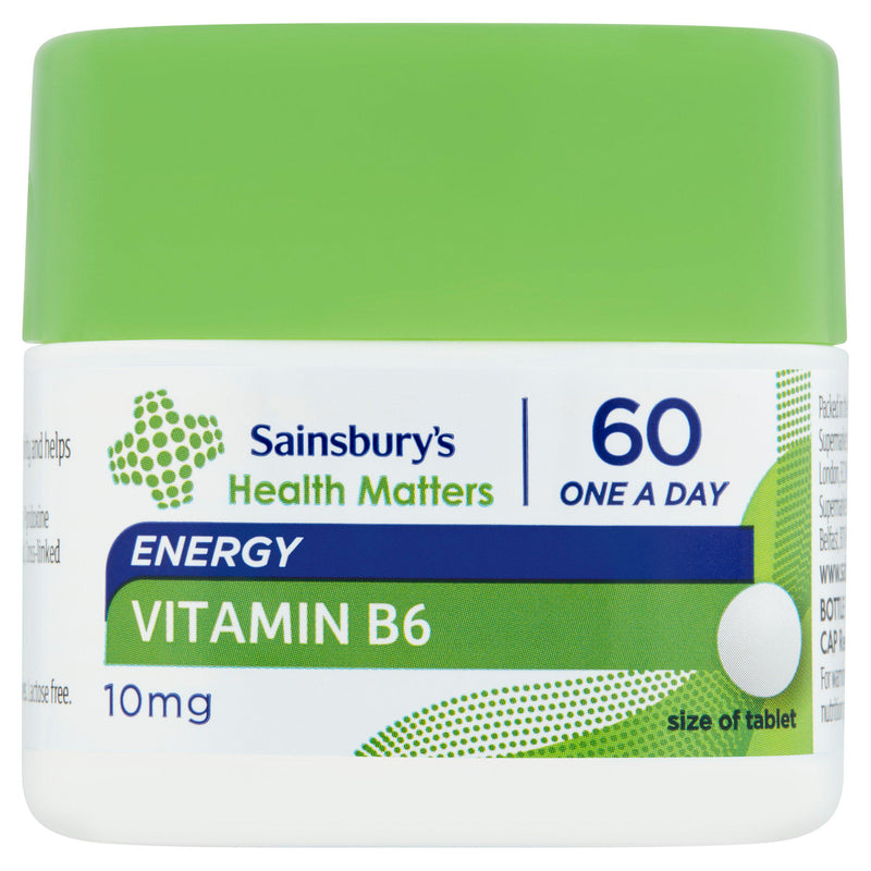 Sainsbury's Vitamin B6 supplement 10mg 60 tablets, UK version