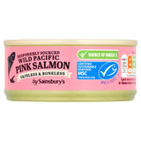 Sainsbury's pink salmon skinless boneless 105g, UK version