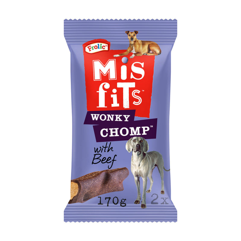 Misfits Wonky Chomp beef liver dog treats 170g, UK version
