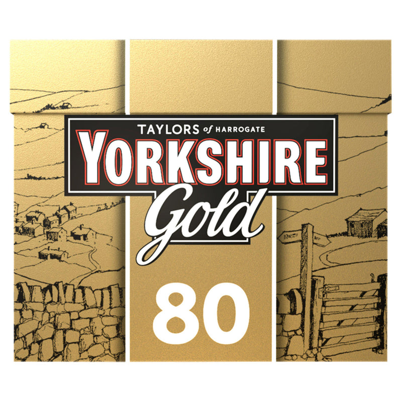 Yorkshire Gold black tea bags 80 pack (British brand)