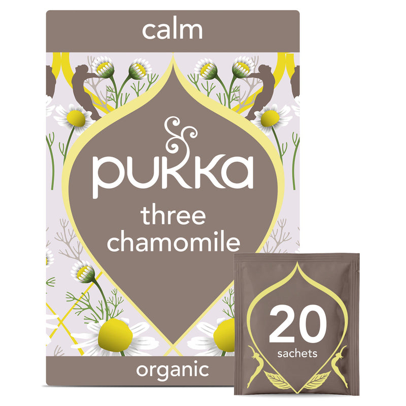 Pukka Three Chamomile tea bags 20, imported from the UK