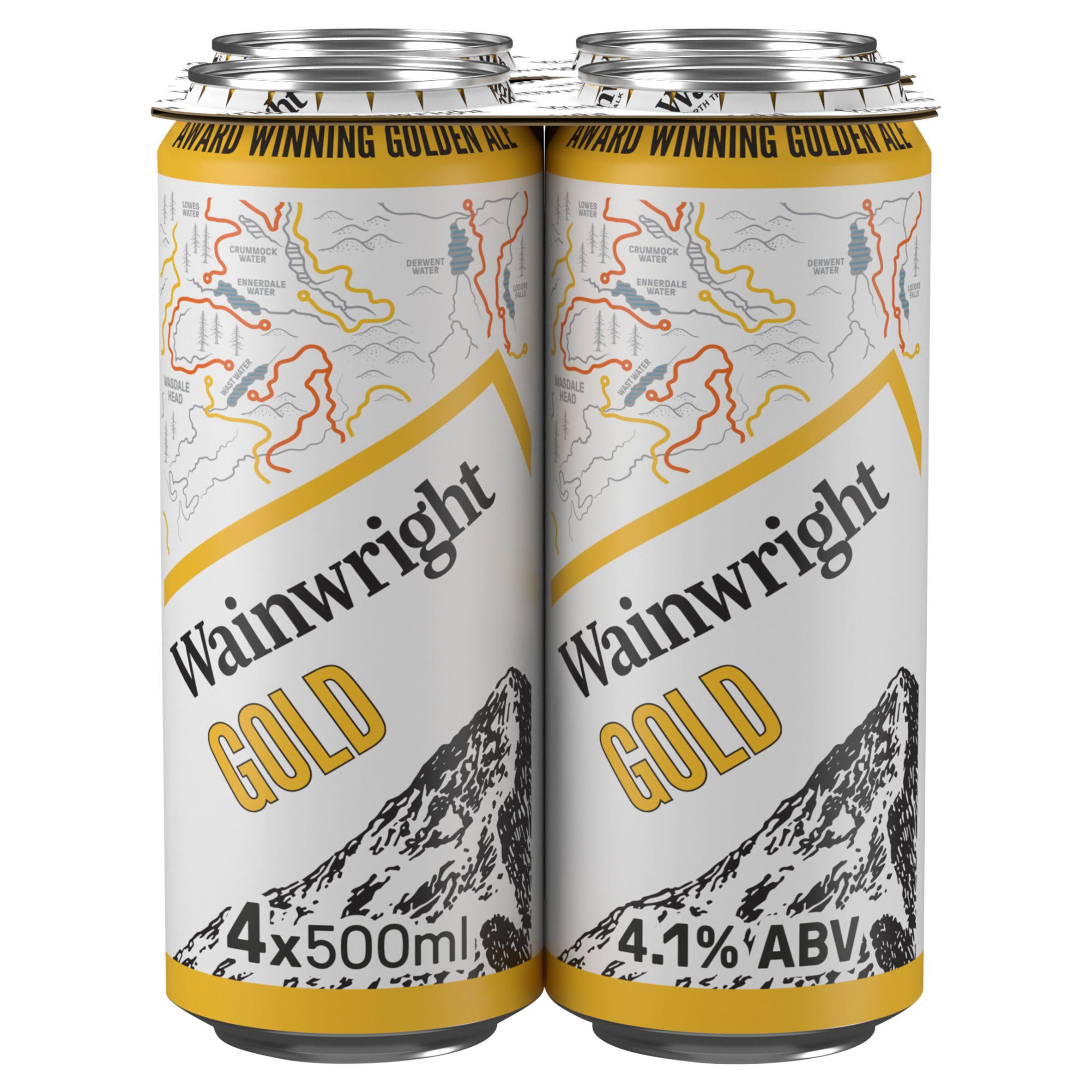 Wainwright Golden Ale beer cans 4 x 500ml (British brand)