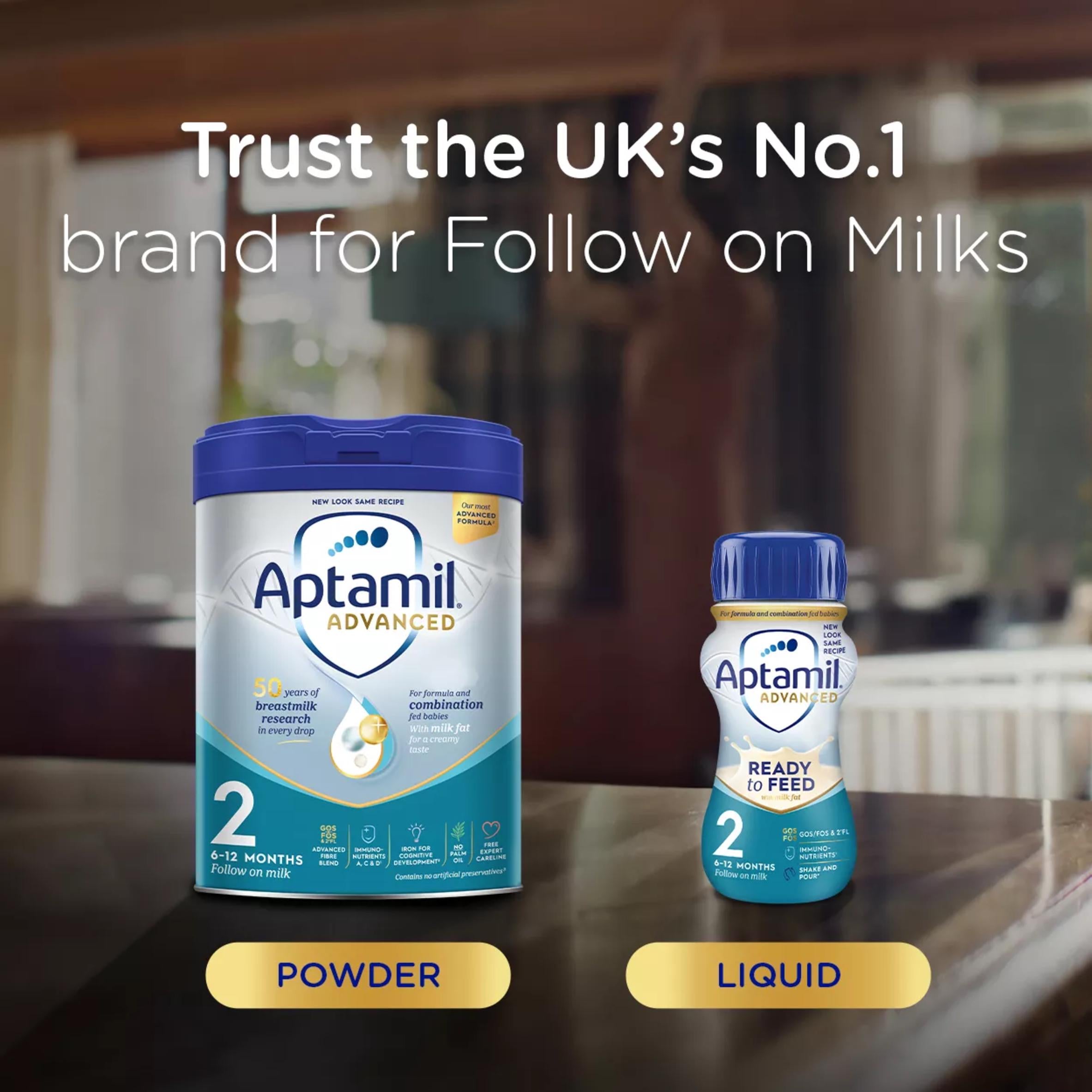 Aptamil Advanced follow on milk ready to feed 200ml - British product