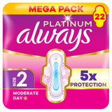 Always Platinum sanitary pads size 2 wings 22 count - British product