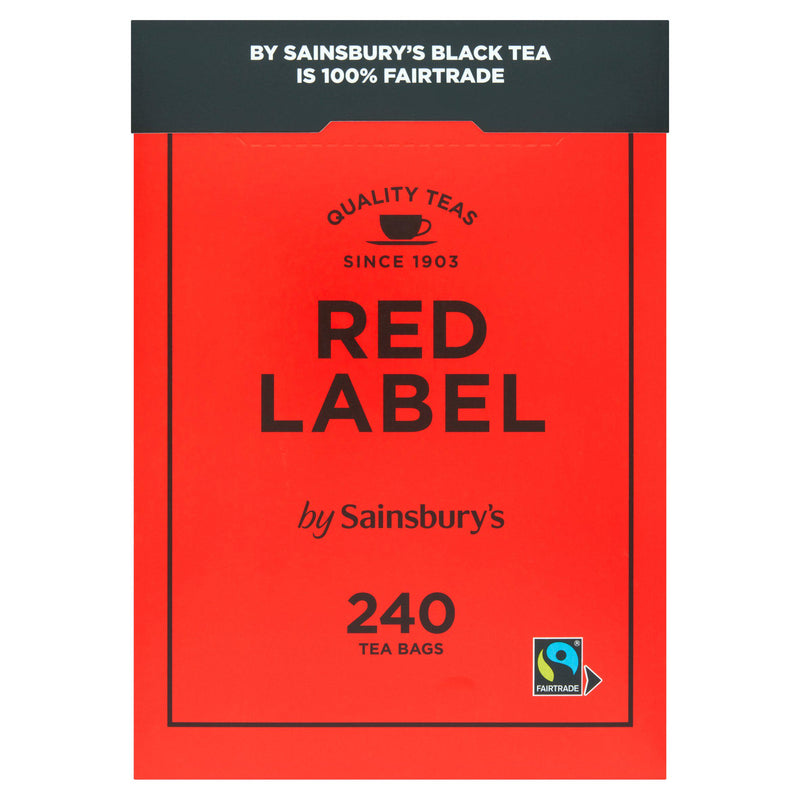 Sainsbury's Red Label Fairtrade tea bags 240 bags 750g, UK version