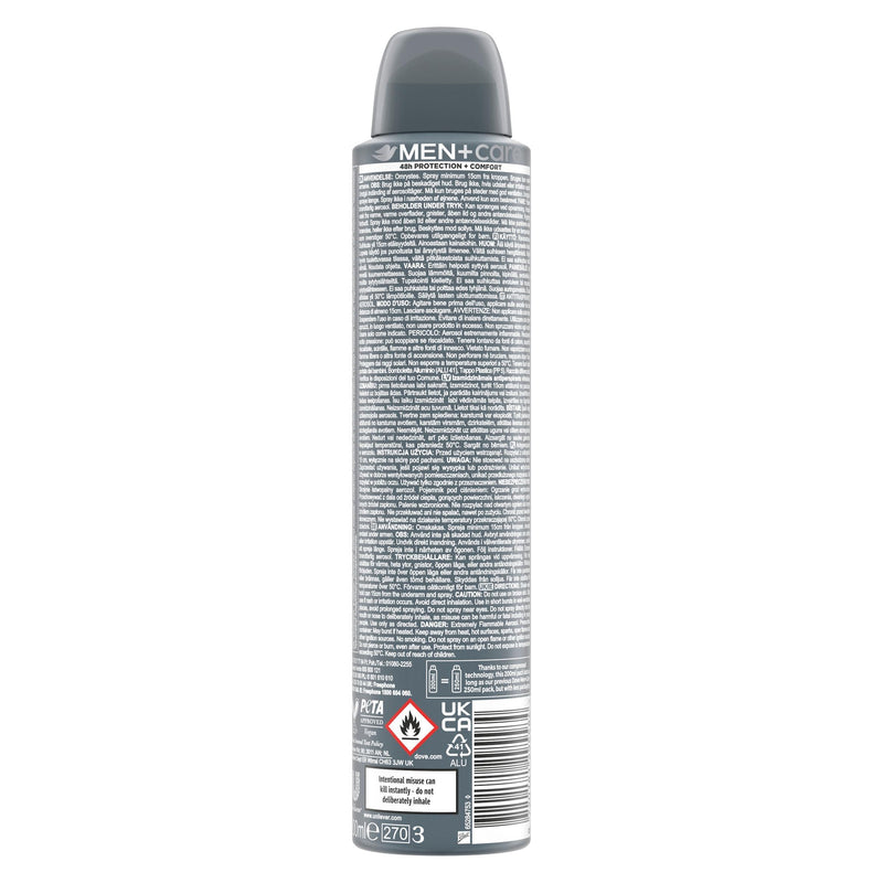 Dove Men+Care Classic aerosol deodorant 200ml, UK version