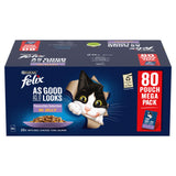 Felix wet cat food pouch selection 80 x 85g - British product