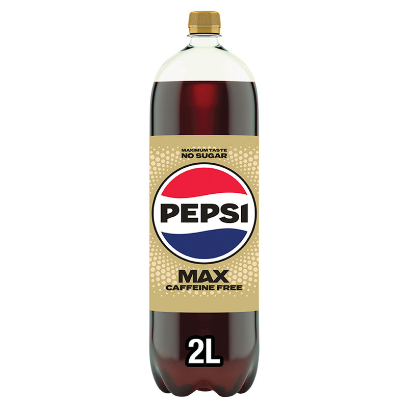 Pepsi Max no caffeine cola drink 2L bottle (British brand)