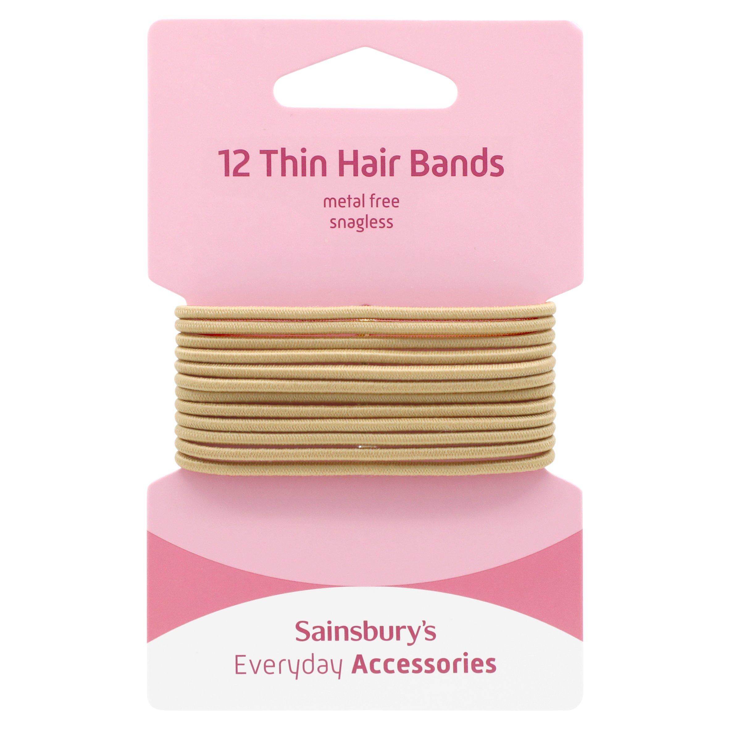 Sainsbury's thin blonde hair bands x12, imported from the UK