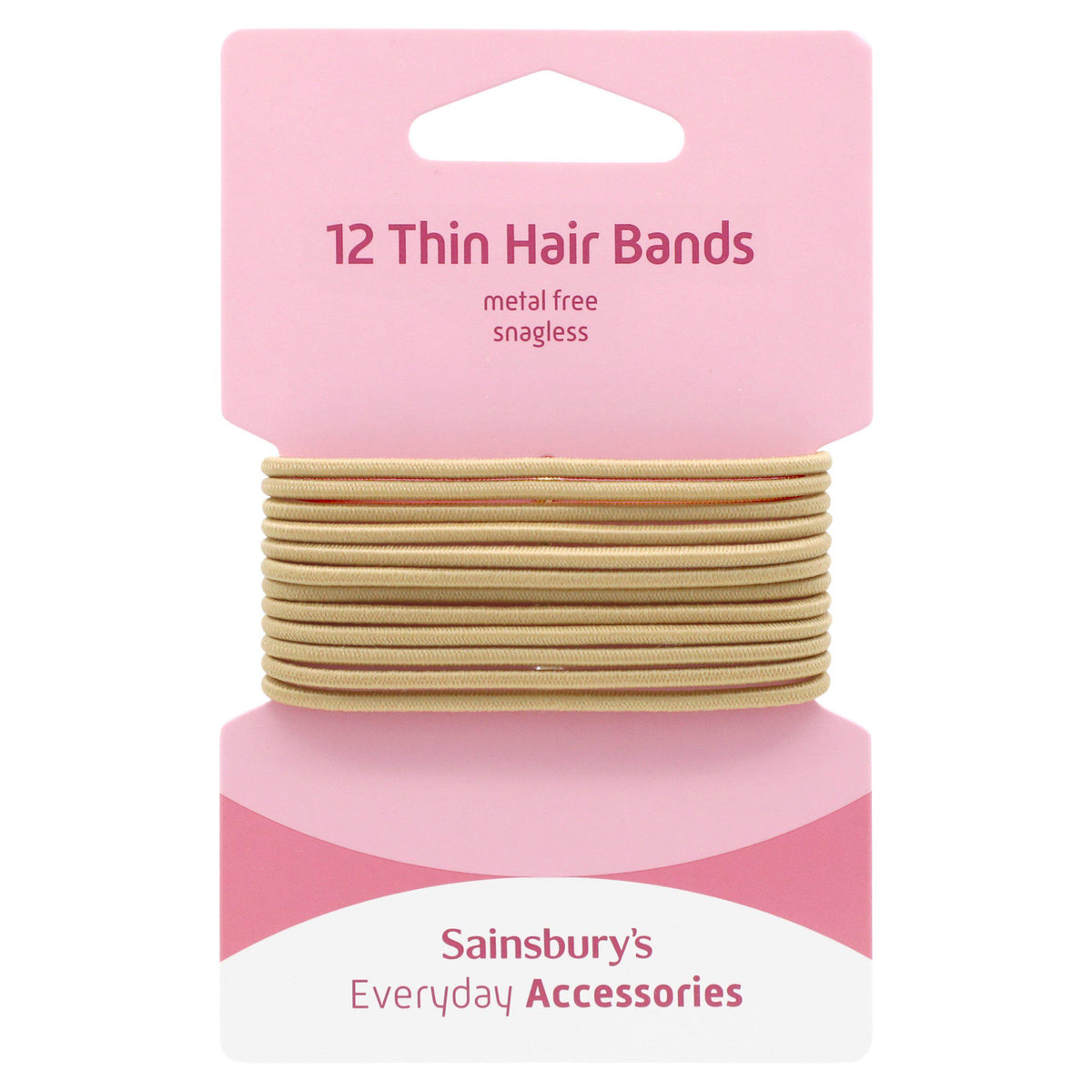 Sainsbury's thin blonde hair bands x12, imported from the UK