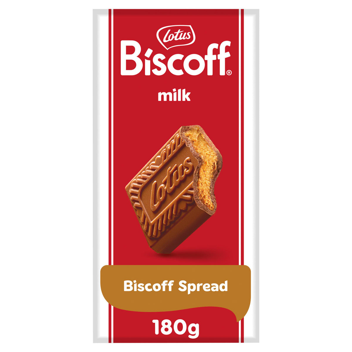 Lotus Biscoff milk chocolate bar with cream 180g, UK version