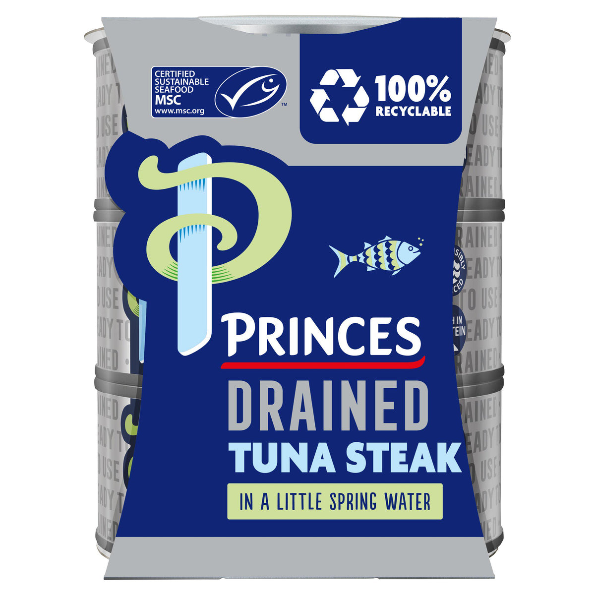 Princes tuna steak spring water 3x110g - British product