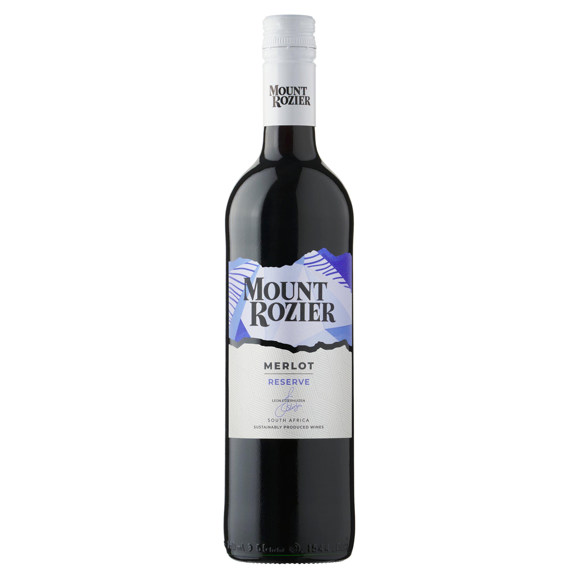 Mount Rozier Merlot Reserve red wine 75cl (British brand)