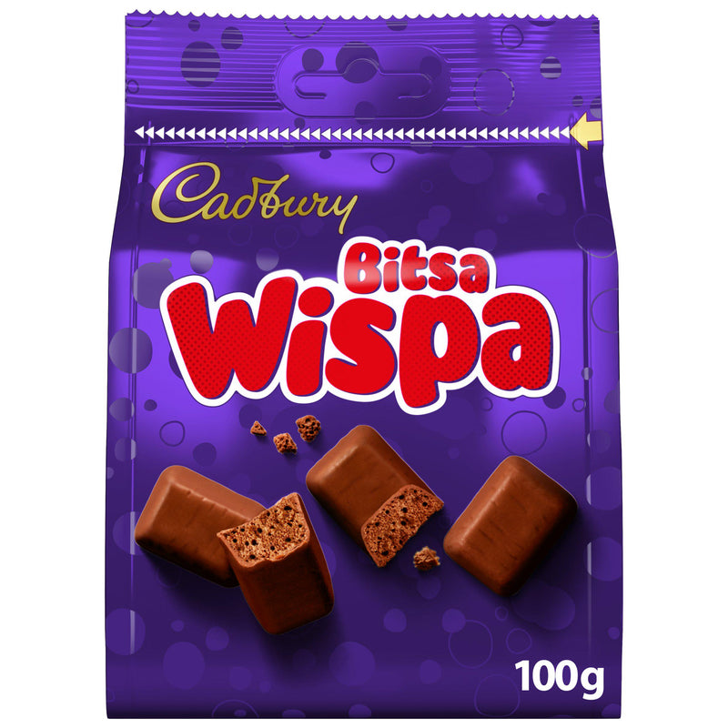 Cadbury chocolate Bitsa Wispa 100g, imported from the UK