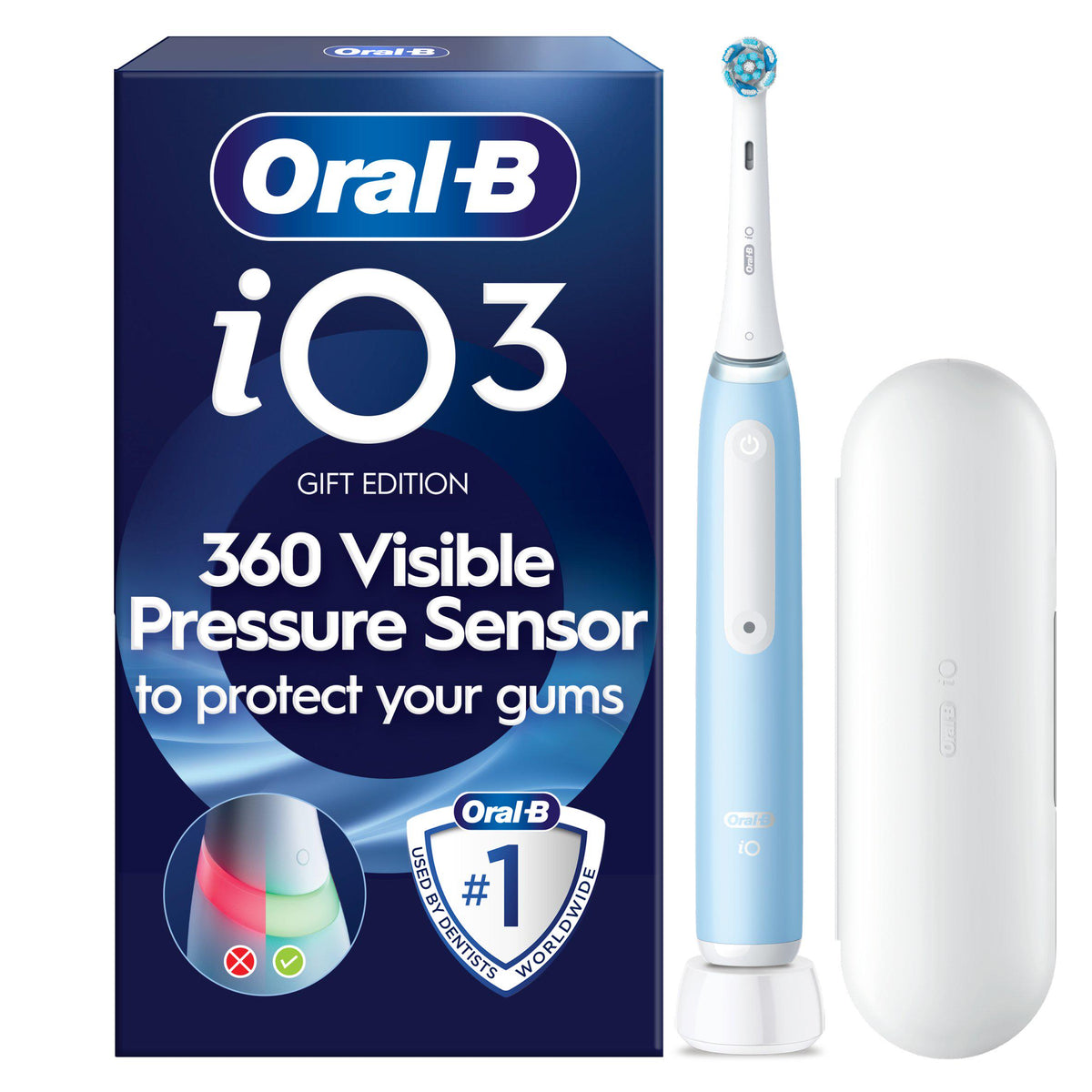 Oral-B iO 3 Ice Blue Electric Toothbrush, imported from the UK