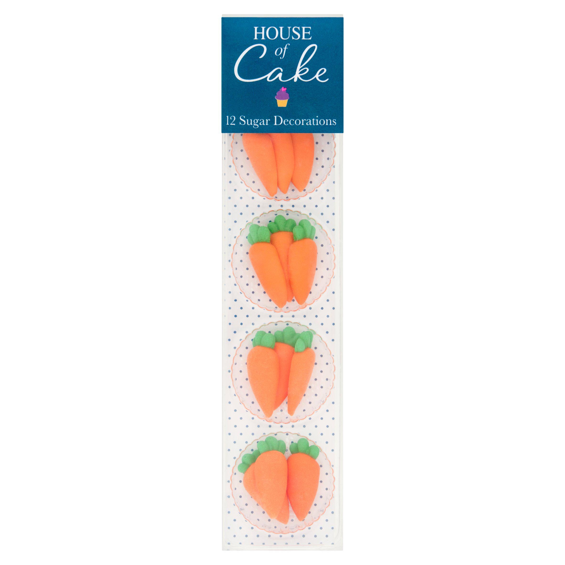 House of Cake carrot sugar decorations 25g, UK version