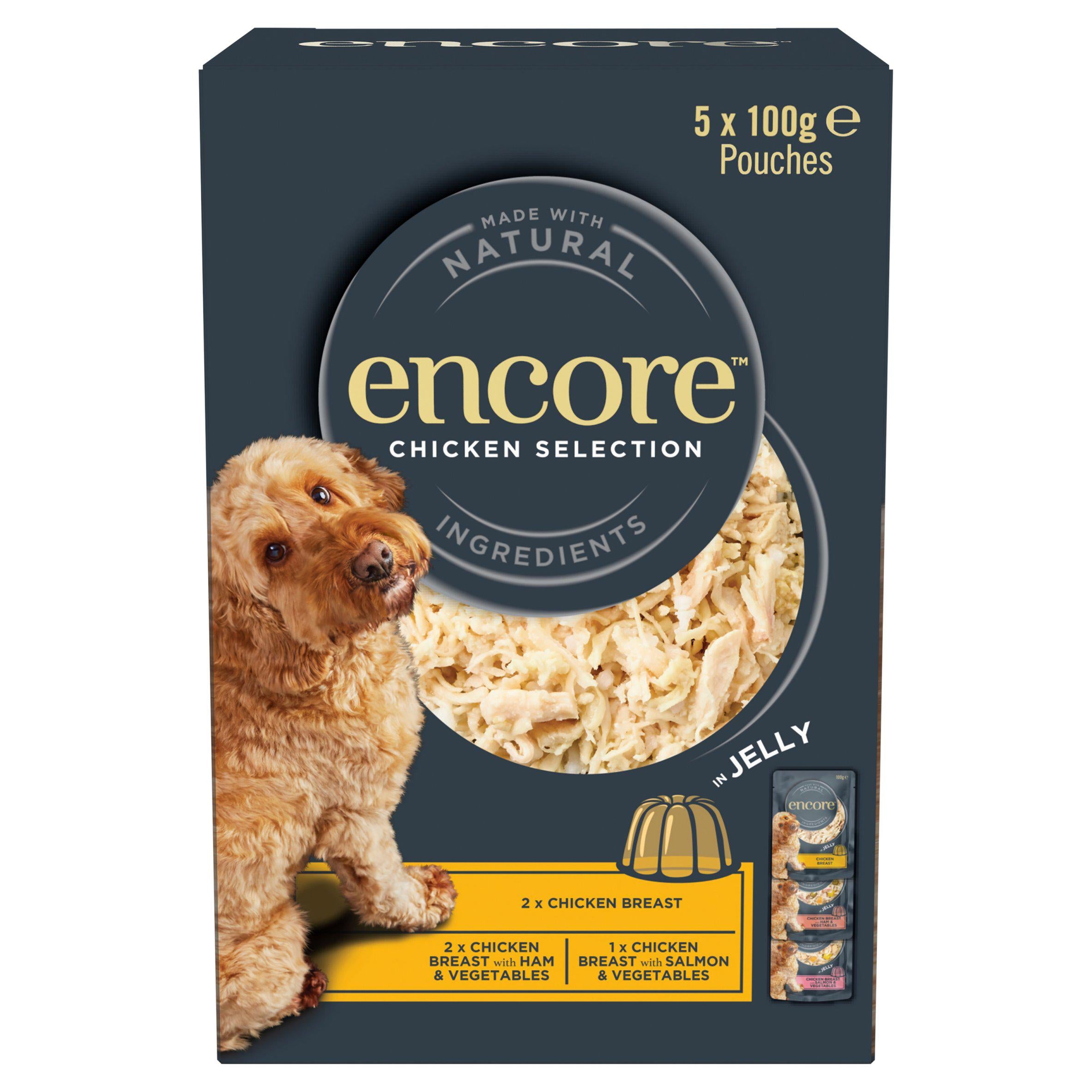 Encore dog food Chicken Selection in Jelly 5x100g (British brand)