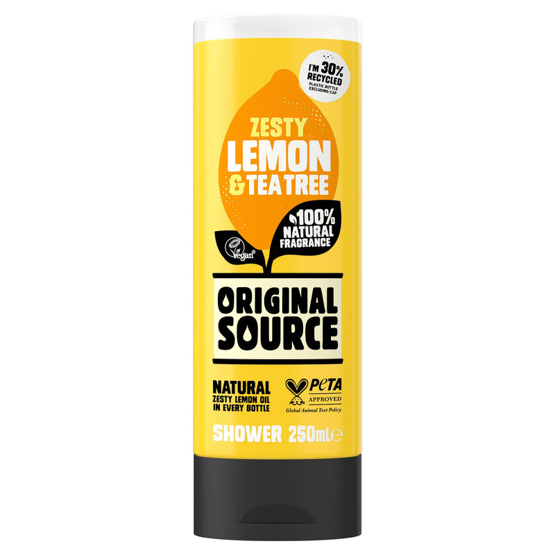 Original Source shower gel Lemon & Tea Tree 250ml, imported from the UK