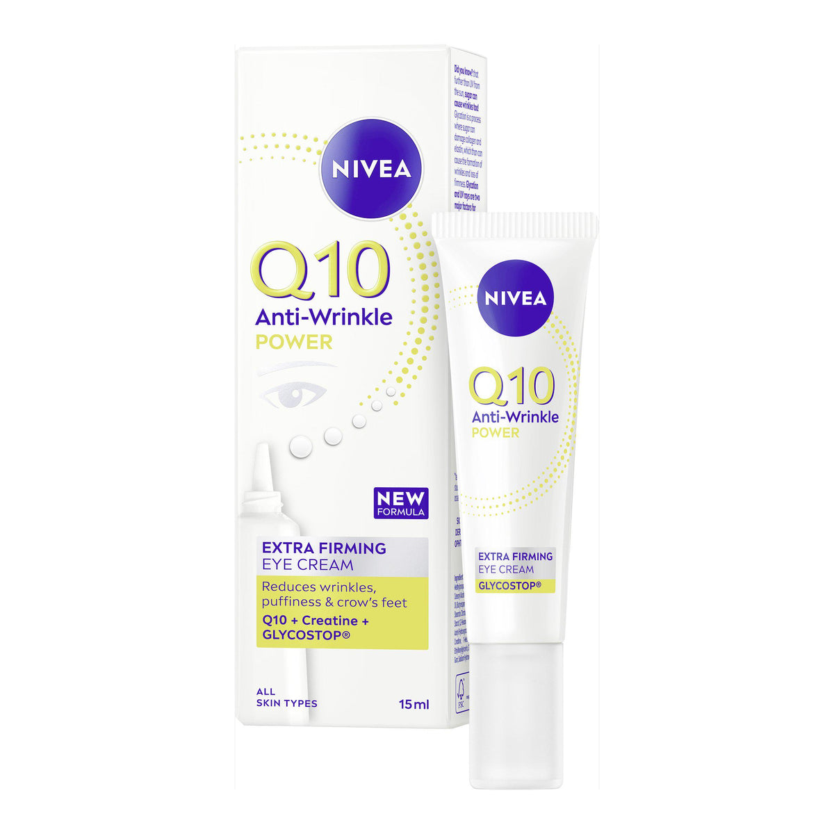 Nivea Q10 anti-wrinkle eye cream 15ml, UK version