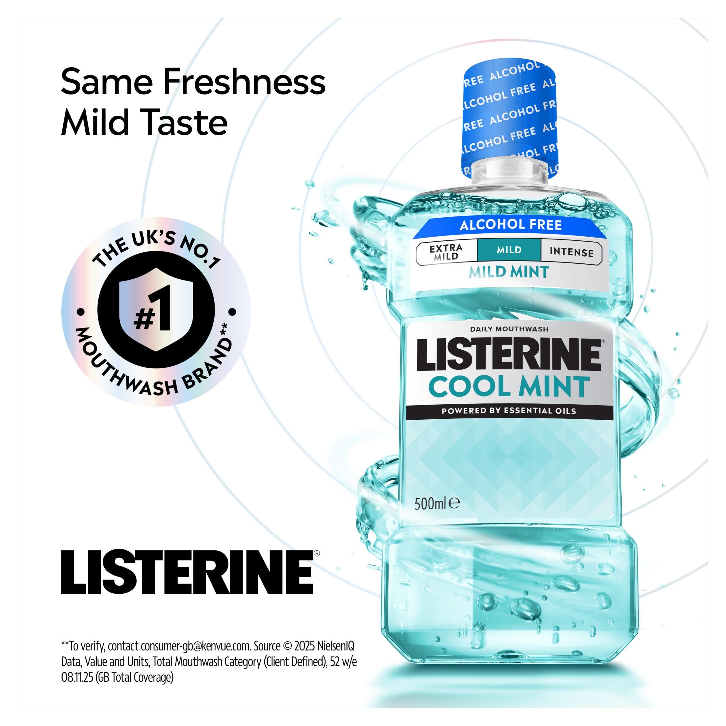 Listerine mouthwash Cool Mint Milder Taste 500ml - British product