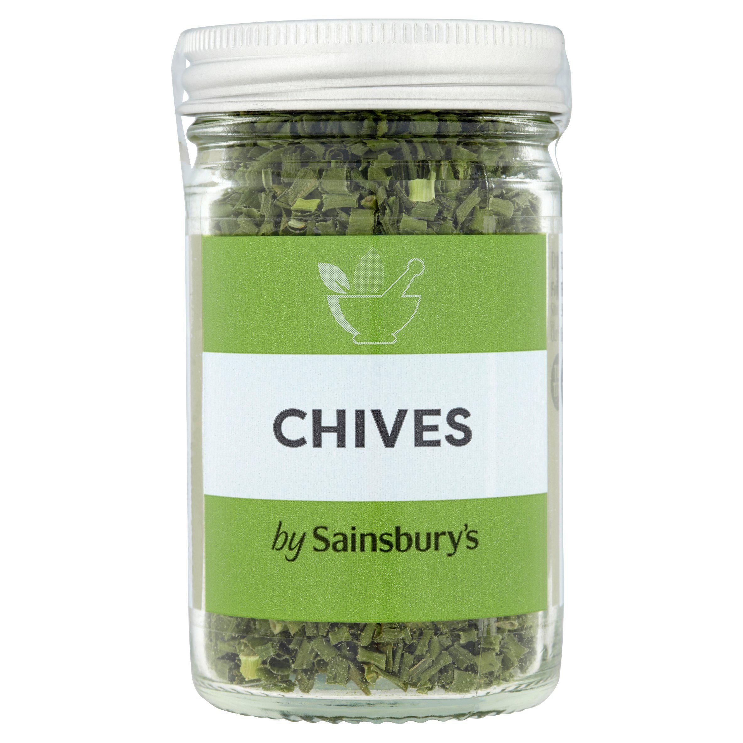 Sainsbury's dried chives 5g jar (British brand)